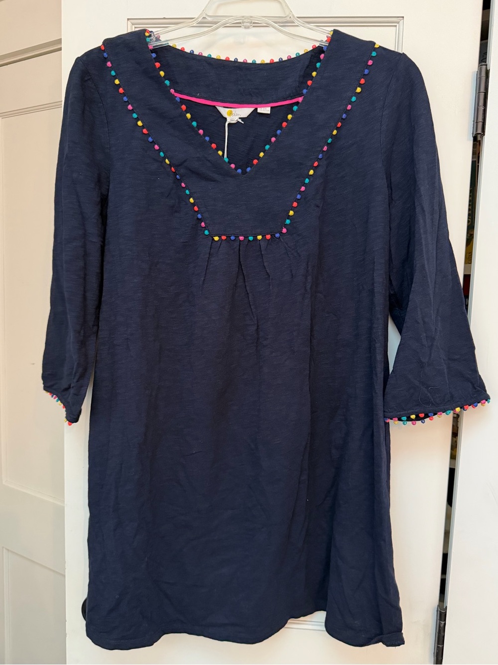 NWT BODEN POM POM NAVY SWIM COVERUP DRESS SIZE 20